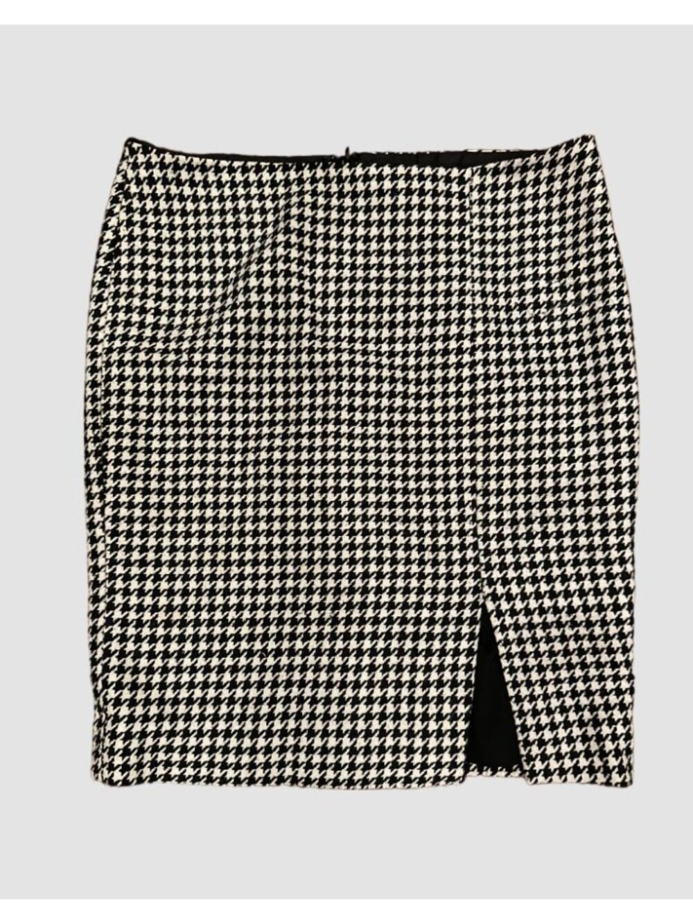 White House Black Market Houndstooth Pencil Skirt Size 8 Black White